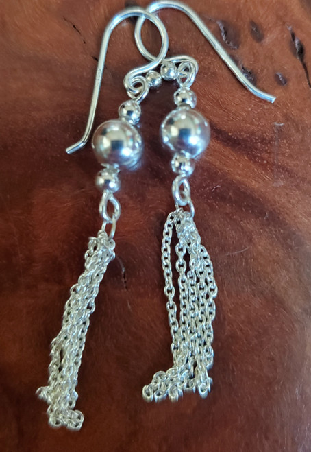 Earrings - Silver Chain Earrings - Silver Chain