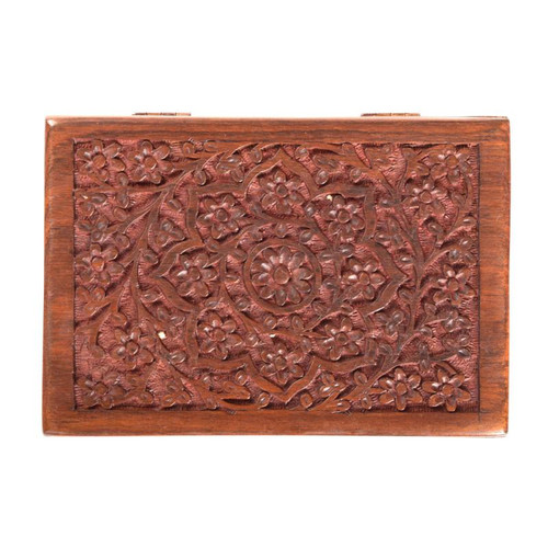 Box - Carved Wood/Lotus Box - Carved Wood/Lotus
