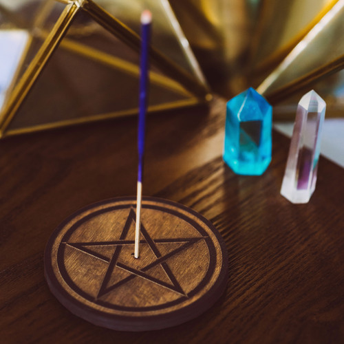 Incense Holder - Wood/Pentagram Incense Holder - Wood/Pentagram