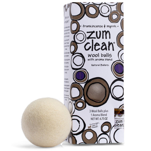 Zum Clean Wool Dryer Balls - Frankincense & Myrhh