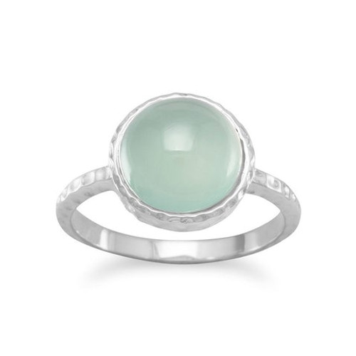 Ring - Cabochon Sea Green Chalcedony