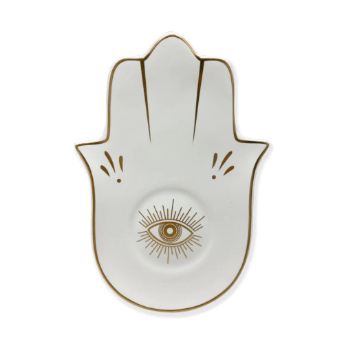 Trinket Dish - Evil Eye/White Trinket Dish - Evil Eye/White