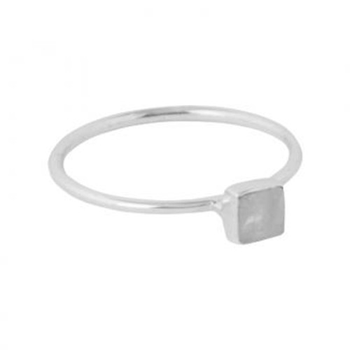 Ring - Rainbow Moonstone/Square Ring - Rainbow Moonstone/Square