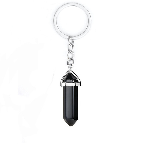 Key Chain - Point/Black Obsidian Key Chain - Point/Black Obsidian