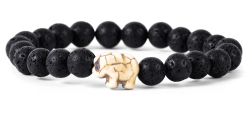Bracelet - Elephant/Expedition/Lava Stone Bracelet - Elephant/Expedition/Lava Stone