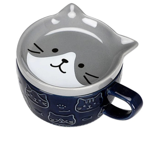 Mug - Cat w/ Tea Bag Holder & Lid Mug - Cat w/ Tea Bag Holder & Lid