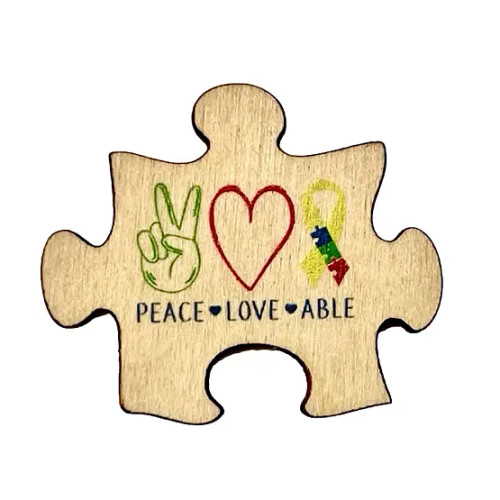 Magnet/Wooden - Puzzle/Peace Love Able Magnet/Wooden - Puzzle/Peace Love Able