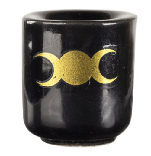 Candle Holder/Mini - Triple Moon