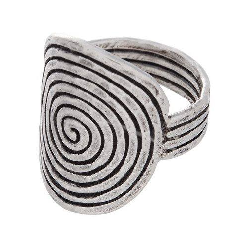 Ring - Hammered Spiral Ring - Hammered Spiral