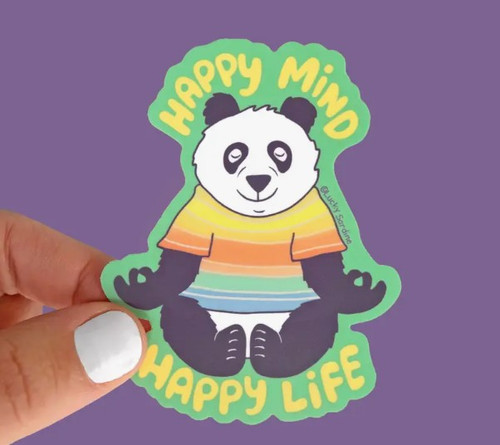 Sticker - Panda/Happy Mind/Happy Life Sticker - Panda/Happy Mind/Happy Life