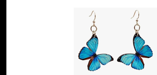 Earrings - Blue Butterfly Earrings - Blue Butterfly