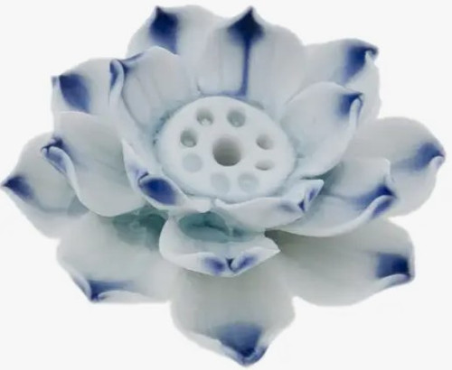 Incense Holder/Ceramic - Lotus/Blue Incense Holder/Ceramic - Lotus/Blue
