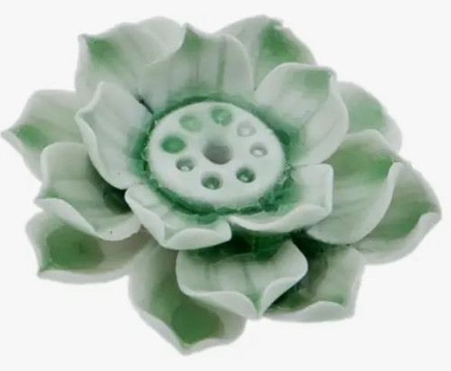 Incense Holder/Ceramic - Lotus/Green Incense Holder/Ceramic - Lotus/Green