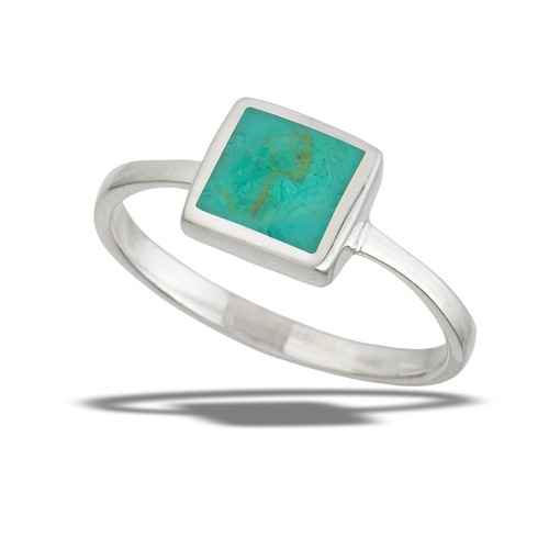 Ring - Modern Square w/ Turquoise