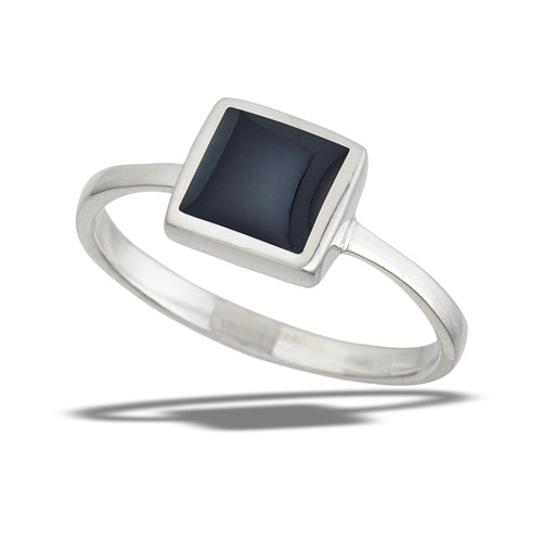 Ring - Modern Square w/ Black Onyx