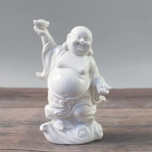 Figurine - Dancing Buddha w/ Ingot Figurine - Dancing Buddha w/ Ingot