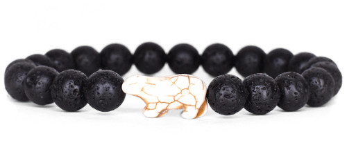 Bracelet - Polar Bear/Venture/Lava Stone Bracelet - Polar Bear/Venture/Lava Stone