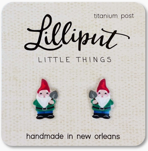 Earrings/Post - Garden Gnome Earrings/Post - Garden Gnome