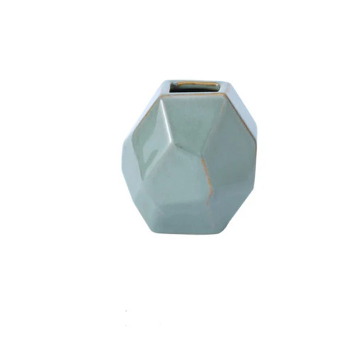 Mini Vase/Faceted - Gray