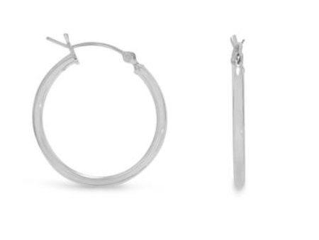 Earrings/Hoops - 2mm x 24mm/Round w/ Click