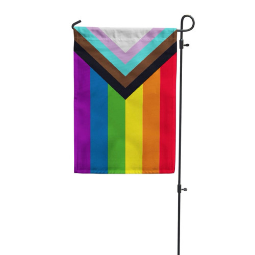 Garden Flag - Progress Inclusive Pride Garden Flag - Progress Inclusive Pride