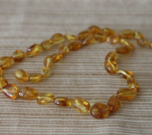 Amber Necklace/Adult 17" - Lemon Beans Amber Necklace/Adult 17" - Lemon Beans
