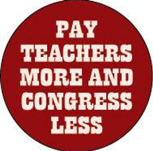 Button Magnet - Pay teachers more...