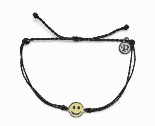 Bracelet/Pura Vida - Happy Face/Black