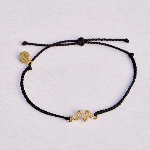 Bracelet/Pura Vida - Snake Gold Charm