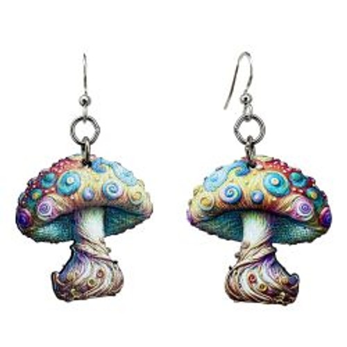 Earrings - Van Gogh Mushroom Earrings - Van Gogh Mushroom