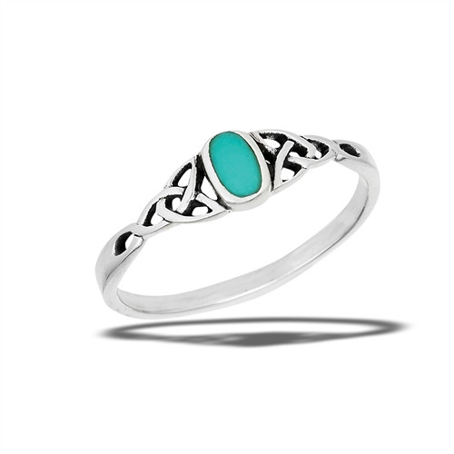 Ring - Triquetras w/ Turquoise Ring - Triquetras w/ Turquoise