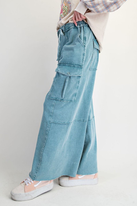 Pants - Mineral Washed/Faded Teal