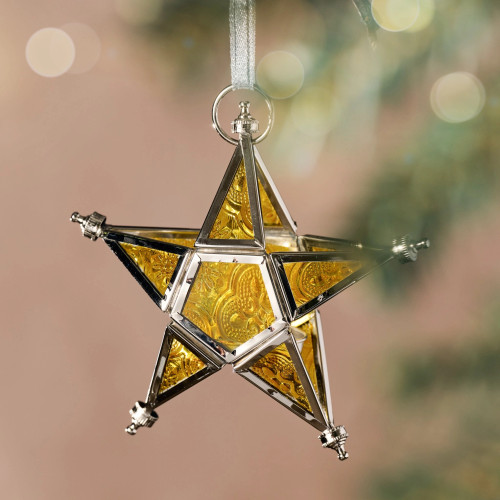 Ornament - Starlight Candleholder/Yellow