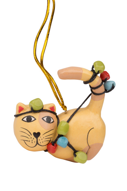Ornament - Tangled-up Cat