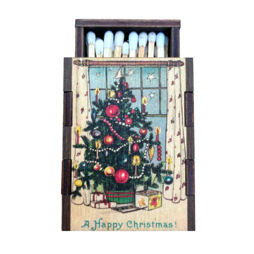 Wooden Matchbox - Christmas Tree
