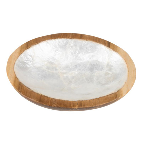 Dish - Teak & Shell