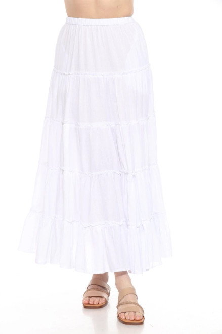 Skirt - Five Layer/Tiered/White