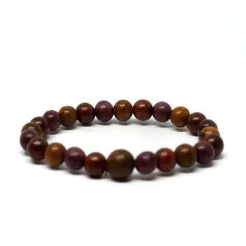 Bracelet/Mala - Dragon's Blood Wood, Verawood & Purpleheart Wood