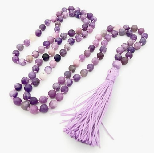 Mala Beads - Lepidolite/Knotted