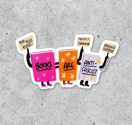 Sticker - Books Are Anti-Fascist!