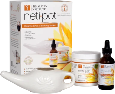 Porcelain Neti Pot Starter Kit