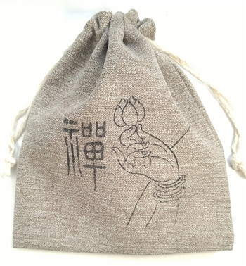 Bag/Natural Linen - Tarot Card & Mala Beads