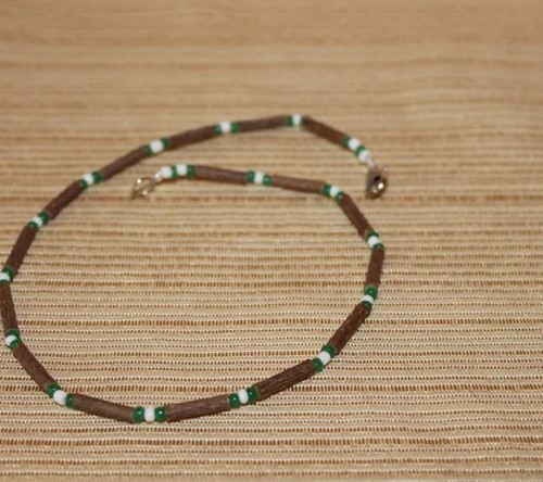Sale Hazelwood Necklace/Baby - Green & White