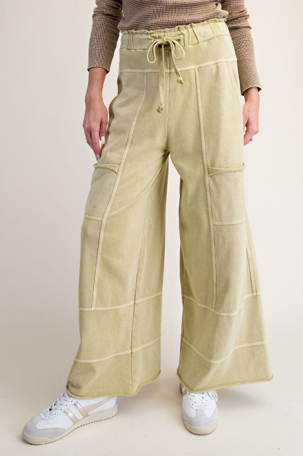 Pants - Mineral Washed/Green Tea