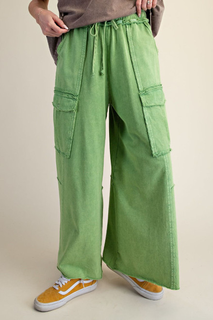 Pants - Mineral Washed/Grass Green