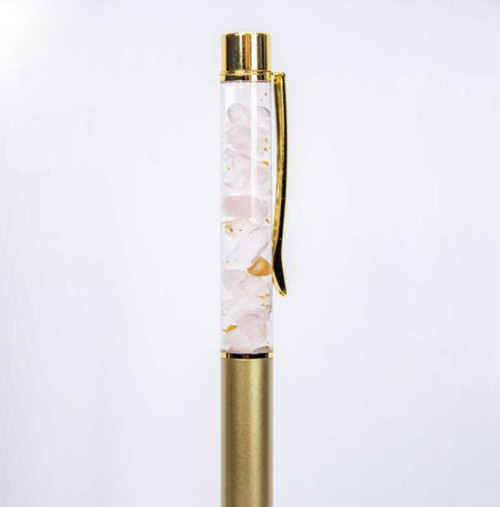 Pen/Gemstone - Rose Quartz