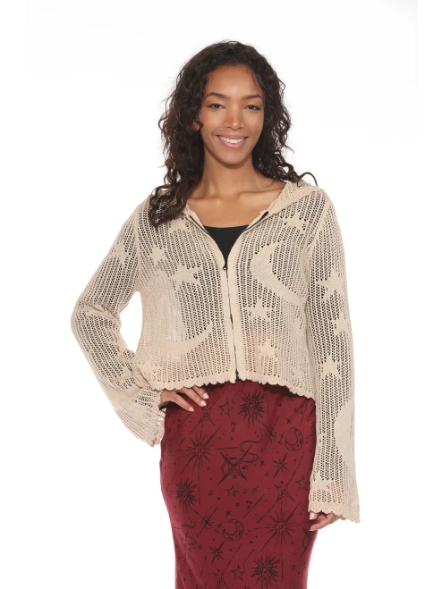 Hoodie - Celestial Lacy Cropped/Sand0