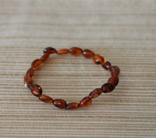 Amber Bracelet/Adult - Cognac Beans
