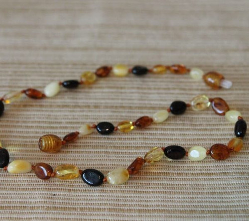 Amber Necklace/Kids - Multi Beans