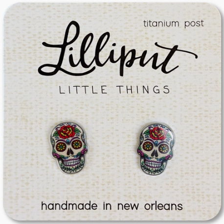 Earrings/Post - Sugar Skull